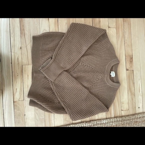 Wilfred wool light brown sweater size large.